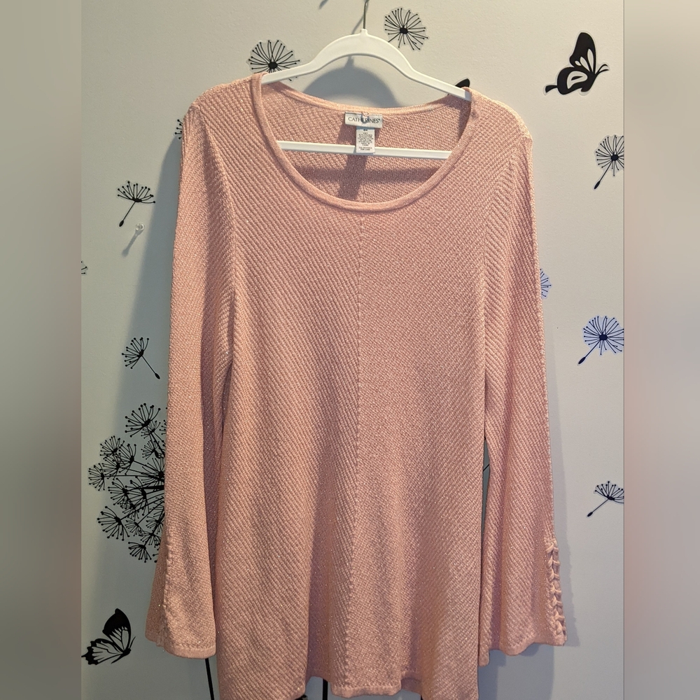Catherines Light Pink Textured Sweater